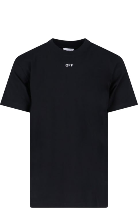 Topwear for Men Off-White Black Cotton T-shirt