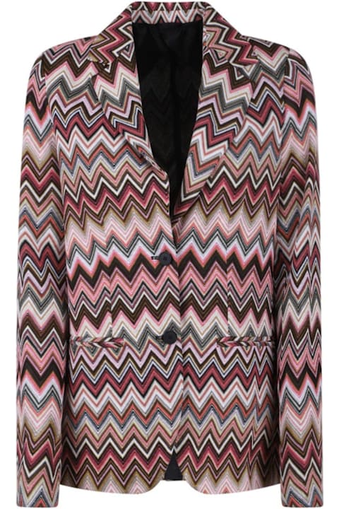 Missoni Coats & Jackets for Women Missoni Zigzag Single Breasted Blazer