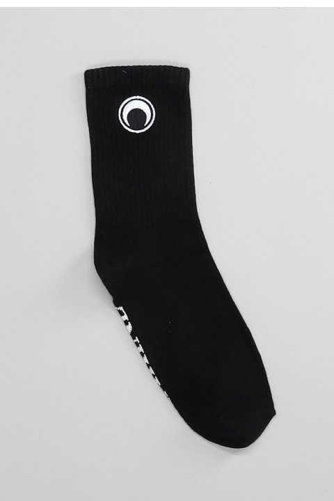 メンズ Marine Serreのアンダーウェア Marine Serre Socks In Black Cotton