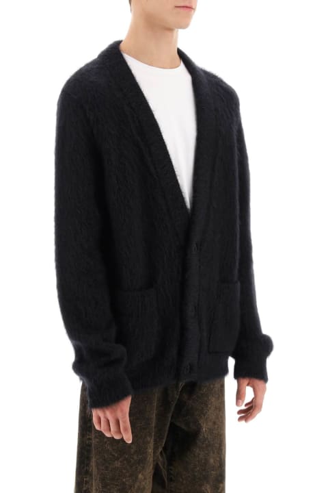 Balmain Sweaters for Men Balmain Retro Cardigan In Brushed Mohair