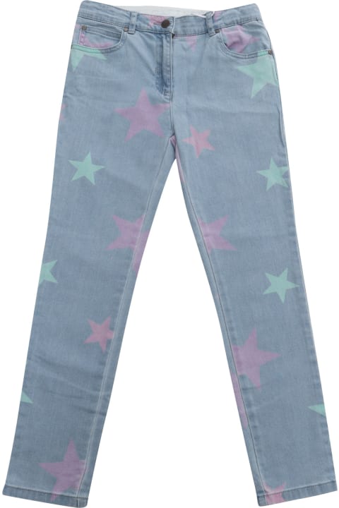 Stella McCartney Kids Stella McCartney Kids Light Blue Jeans With Stars