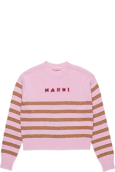 Marni لـ Kids Marni Striped Knit Jumper