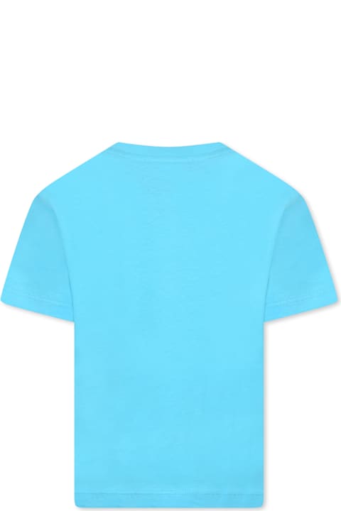 Homeware MSGM Light Blue T-shirt For Kids With Logo