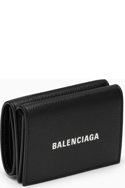 メンズ新着アイテム Balenciaga Black Leather Horizontal Wallet