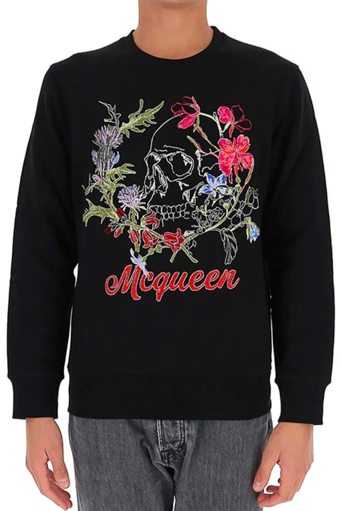 Alexander McQueen Fleeces & Tracksuits for Men Alexander McQueen Logo Embroidered Sweatshirt