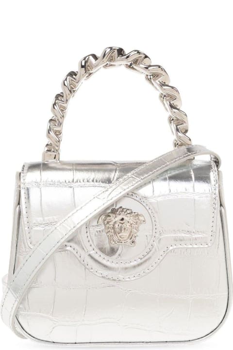 ウィメンズ Versaceのバッグ Versace La Medusa Embossed Metallic Mini Bag