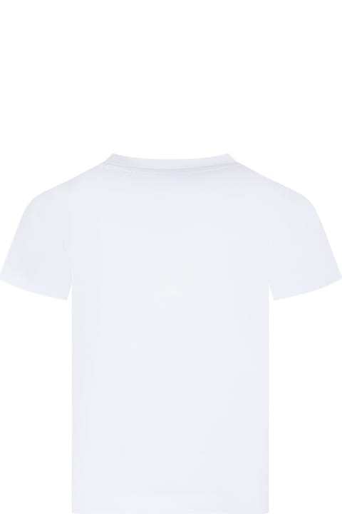 Timberland T-Shirts & Polo Shirts for Boys Timberland White T-shirt For Boy With Logo