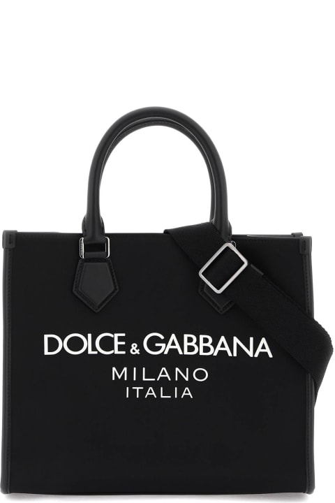 Dolce & Gabbana Totes for Men Dolce & Gabbana Nylon Small Tote Bag