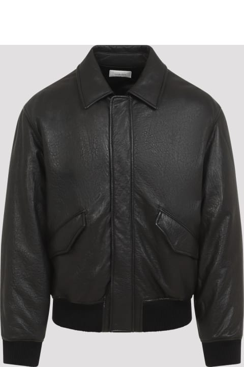 【関税&送料込】Saint Laurent Nubuck Bomber Jacket Saint Laurent Bomber Jacket in Grained Lambskin | Saks Fifth