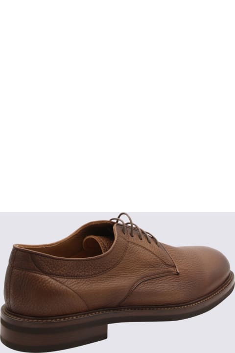 メンズ Brunello Cucinelliのローファー＆デッキシューズ Brunello Cucinelli Brown Leather Derby Shoes