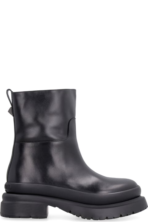 Homeware Valentino Garavani Leather Biker Boots