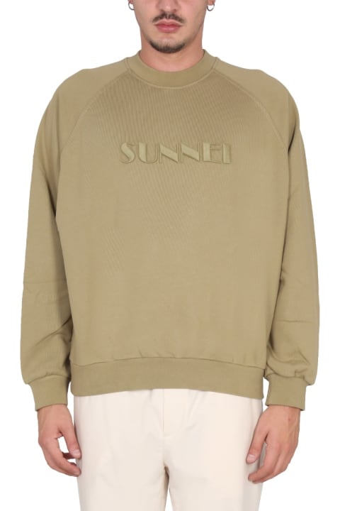Sunnei سترات صوف وبدل رياضية لـ القسم الرجالي Sunnei Sweatshirt With Logo Embroidery