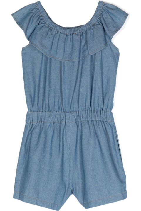 Fashion for Girls Moschino Blue Short Jumpsuit With Moschino Teddy Bear