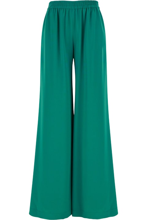 Gianluca Capannolo for Women Gianluca Capannolo 'antonia' Water Green Pants With Elastic Waist In Technical Fabric Woman