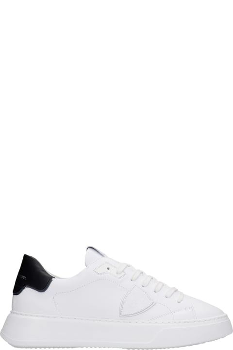 Homeware Philippe Model Temple Sneakers In White Leather