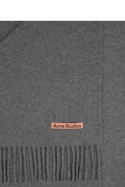 Scarves for Men Acne Studios Logo Patch Scarf