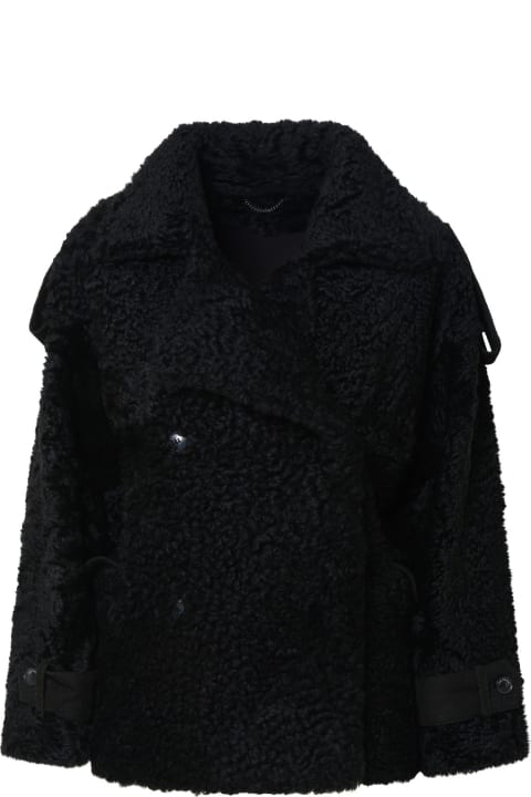 'jordan' Black Sheepskin Coat
