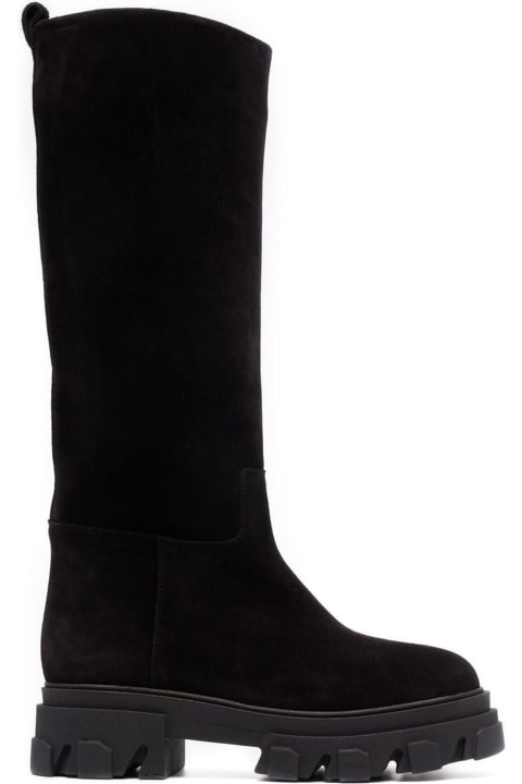 Fashion for Women GIA BORGHINI Black Suede Perni Boots