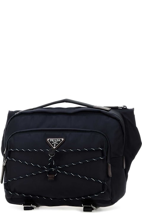 Homeware Prada Dark Blue Re-nylon Prada Speedrock Belt Bag