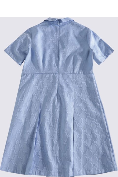 Jumpsuits for Girls Gucci Light Blue Cotton Dress