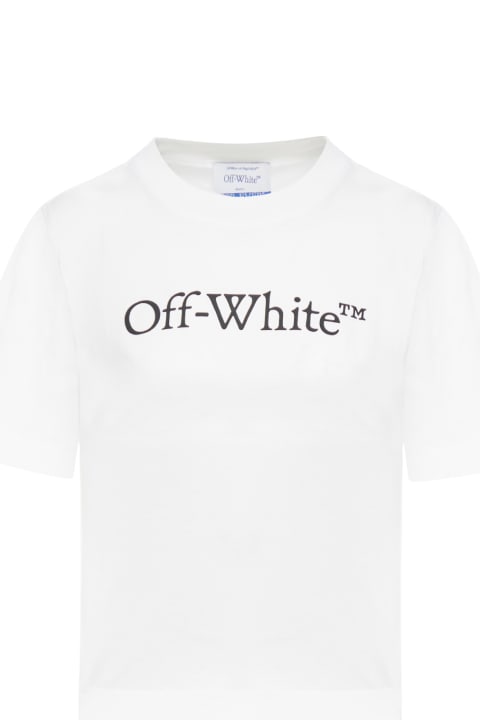 Off-White Topwear for Women Off-White Big Logo Bookish Crop Tee