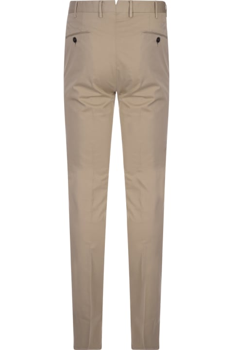 PT01 Clothing for Men PT01 Beige Stretch Cotton Classic Trousers