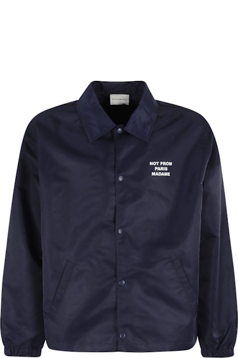 Drôle de Monsieur Coats & Jackets for Men Drôle de Monsieur La Vest Slogan Lightweight Button-up Jacket