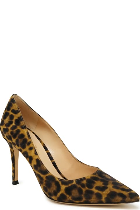 High-Heeled Shoes for Women Gianvito Rossi Gianvito Rossi Leopard Suede Pumps