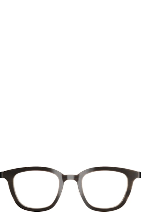 LINDBERG نظارات لـ القسم الرجالي LINDBERG Lindberg Buffalo Horn 1862 H18 U9 Marrone Chiaro Nero Satinato Glasses