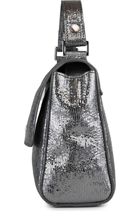 Fashion for Women Orciani "sveva Light" Tote Bag In Silver Printed Nappa