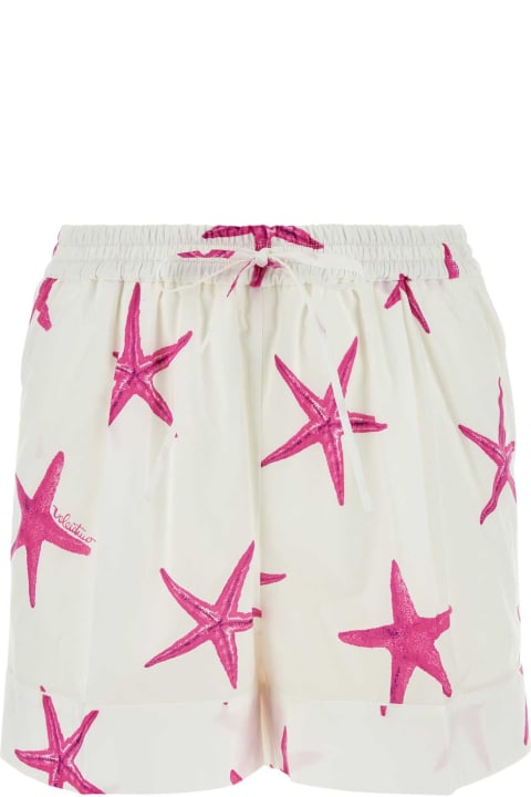 Valentino Garavani سراويل طويلة وقصيرة لـ السيدات Valentino Garavani Printed Poplin Valentino Garavani Escape Shorts