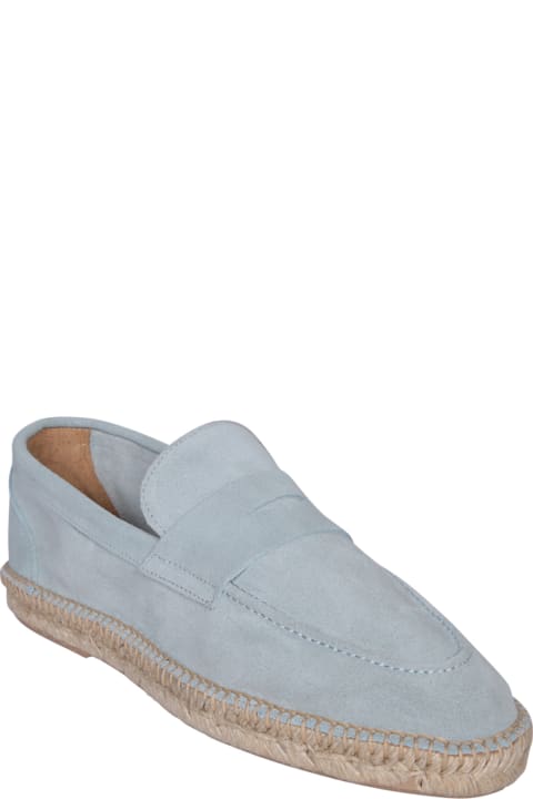 Lardini Loafers & Boat Shoes for Men Lardini Farah Suede Light Blue Espadrilles