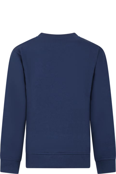Stella McCartney Kids Sweaters & Sweatshirts for Boys Stella McCartney Kids Blue Sweatshirt For Boy With Logo