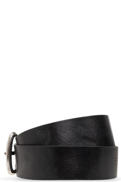 Belts for Men Diesel Logo Detailed Buckle Belt