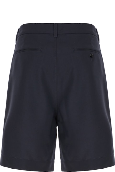 Marni Pants for Men Marni Navy Blue Wool Bermuda Shorts