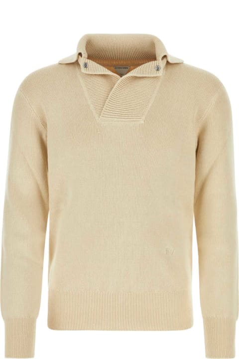 Clothing Sale for Men Bottega Veneta Beige Linen Blend Sweater