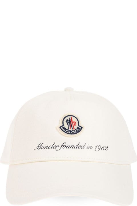 Moncler Hats for Men Moncler Logo Patch Baseball Cap