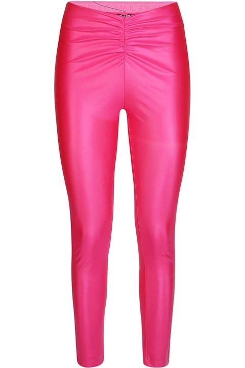 Versace Jeans Couture for Women Versace Jeans Couture Ruched Coated Skinny Leggings