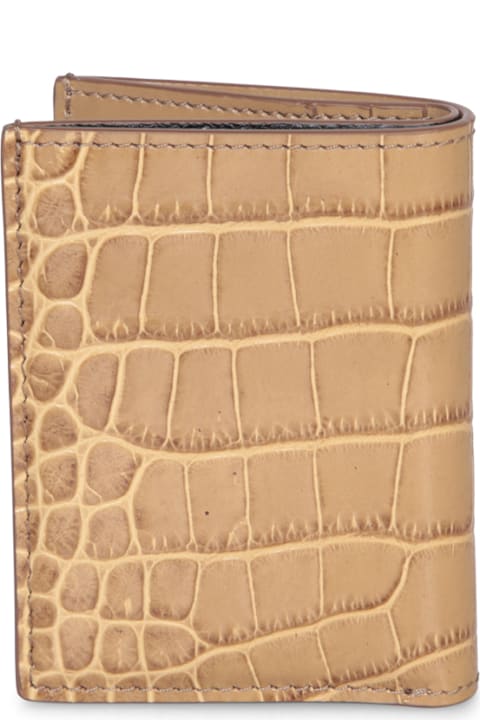 Fashion for Men Tom Ford Croco Beige Card Holder