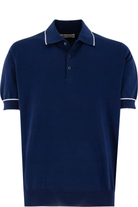 Topwear for Men Brunello Cucinelli Knitted Short-sleeved Polo Shirt