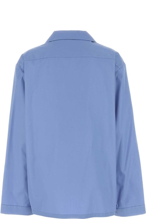 Miu Miu Sale for Women Miu Miu Cerulean Blue Poplin Shirt