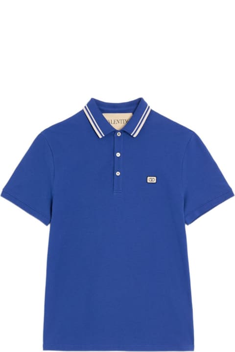 Homeware Valentino Vlogo Signature Piquet Cotton Polo Shirt