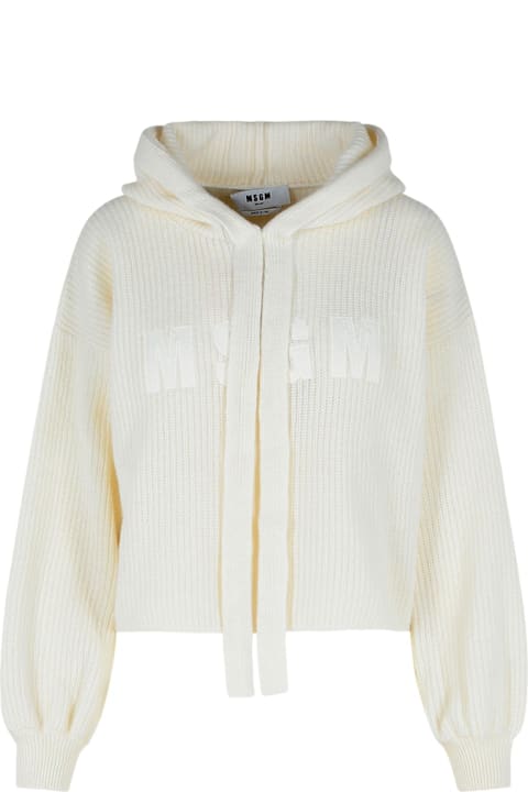 MSGM Sweaters for Women MSGM Cream Wool Blend Sweater