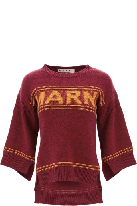 Marni Sweaters for Women Marni Sweater In Jacquard Knit With Logo