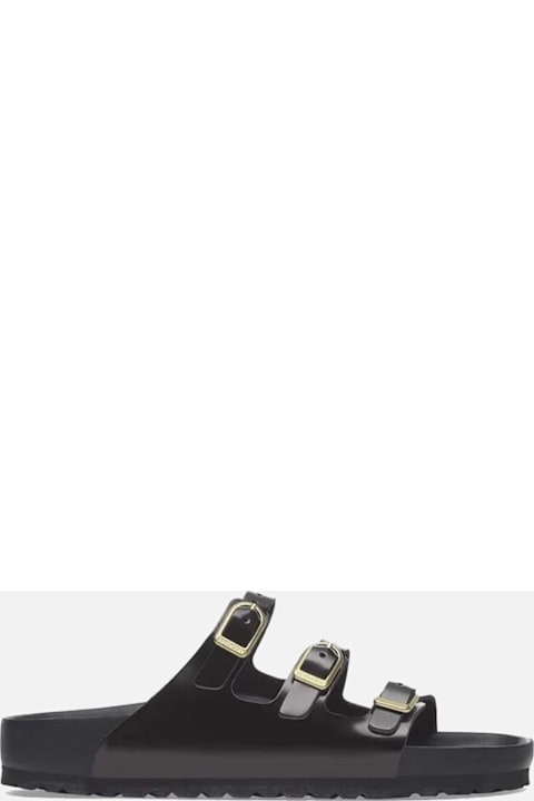Birkenstock Black Leather Florida Sandals