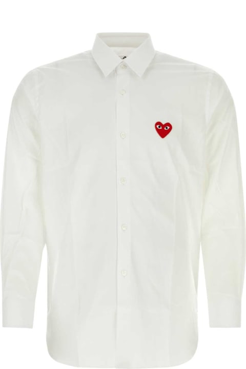 Comme des Garçons Play Shirts for Women Comme des Garçons Play White Cotton Shirt