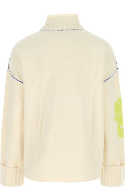 Fashion for Men McQ Alexander McQueen Ivory Wool Oversize Sweater