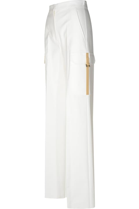 Max Mara Clothing for Women Max Mara 'edda' White Cotton Blend Cargo Pants
