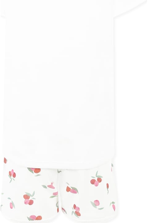 Petit Bateau Underwear for Girls Petit Bateau White Pajamas For Girl