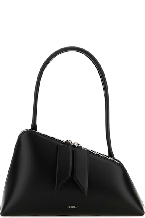 Bags for Women The Attico Black Leather Sunrise Shoulder Bag